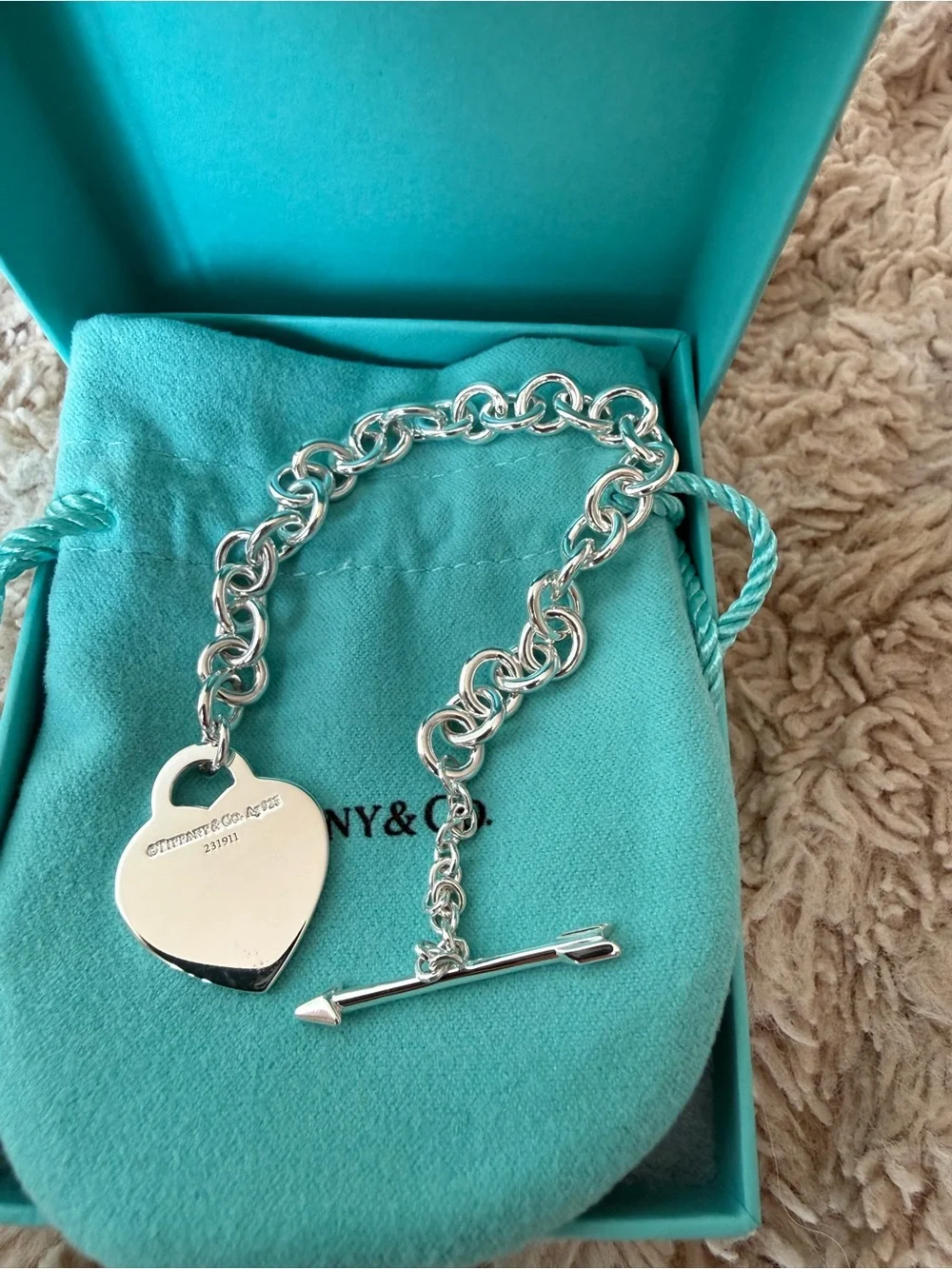 Tiffany & Co Brand New Lovestruck Heart Tag Bracelet in Silver (never worn)